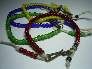 小粒ビーズブレスカラー4種