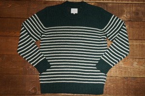 VICTIM 下鳥直之　BORDER KNIT グリーン