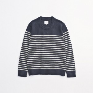 VICTIM ボーダーニット ニット CA4LA カシラ 新潟 shop compass 下鳥直之 ネイビー
