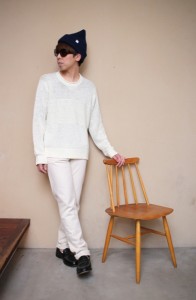 VICTIM LINE KNIT 下鳥直之 Varde77 ホワイト デニム 取り扱い スナップ コーディネート スタイリング 販売 通販shop compass 新潟 CMEinc 浜浦