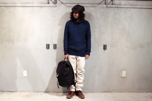 FISHERMAN INDIGO CREW SWEATER  Varde77 新潟 compass スタイル