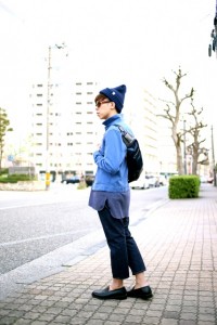 VICTIM 新作 ジャケット 取り扱い店舗 新潟 SHOP COMPASS スナップ 撮影 コーディネート スタイリング 春夏 写真 VICTIM通販 BLUE ブルー