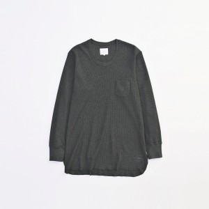 LONG THERMAL CUT SEWN VICTIM 下鳥直之  BLK