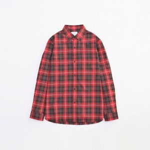 DAMAGE CHECK SHIRTS  VICTIM 下鳥直之 RED