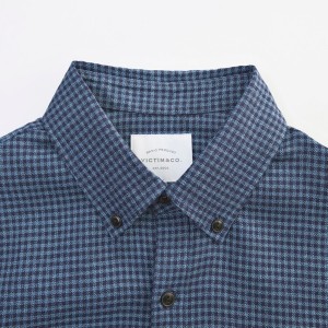 GINGHAM CHECK SHIRTS VICTIM 下鳥直之 襟