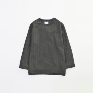 STRIPE SHIRTS TEE VICTIM 下鳥直之 GRY