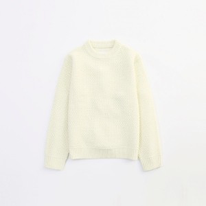 VICTIM 下鳥直之　WAFFLE KNIT WHT