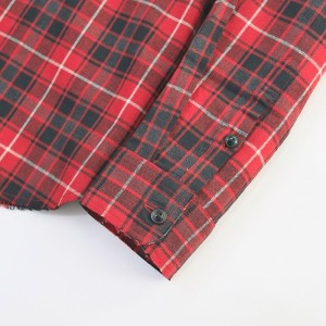 DAMAGE CHECK SHIRTS  VICTIM 下鳥直之 袖