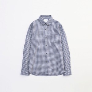 GINGHAM CHECK SHIRTS VICTIM 下鳥直之 WHT