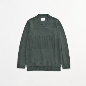 VICTIM ボーダーニット ニット CA4LA カシラ 新潟 shop compass 下鳥直之 グリーン