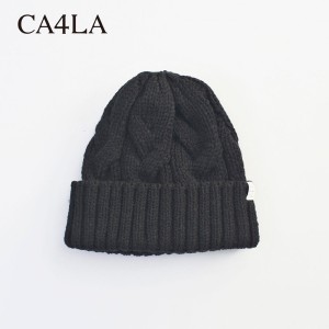 VICTIM　VICTIM×CA4LA CABLE KNIT CAP 新潟 compass BLK