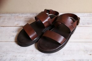VICTIM×BUTTERO LEATHER SANDAL VICTIM 通販 サンダル 夏 セレクト 東京 新潟 コラボサンダル SHOP COMPASS ブラウン
