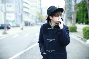 VICTIM ダッフルコート VICTIM店舗 VICTIMお店 VICTIM通販 VICTIMデザイナー 下鳥直之 VICTIM新潟 新潟 古町 SHOP COMPASS コンパス新潟  NAVY スナップ コーデ