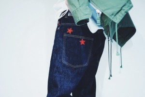 WHIZ　:　STAR DENIM %22FELICITY%22 PANTS デニム WHIZLIMITED LUMP 東京 原宿 下野宏明 WHIZ新潟 WHIZ通販 compass コンパス 新潟 古町 コーデ 星 スター