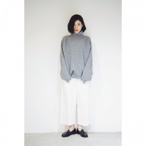 VICTIM ニット スナップ コーディネート ワイドパンツ  KNIT 2015 秋冬 タートルネック モデル ヨシノ SHOP COMPASS コンパス 新作 BLOG ブログ インスタ TWITTER 新潟 古町 南浜通り