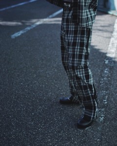 チェックパンツ SYU.HOMME:FEMM : Over plaid punk pants 2017 AW compass syu_official SYU.ブランド SYU