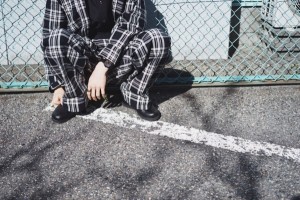 SYU.HOMME:FEMM : Over plaid punk pants 2017 AW compass syu_official SYU.ブランド SYU